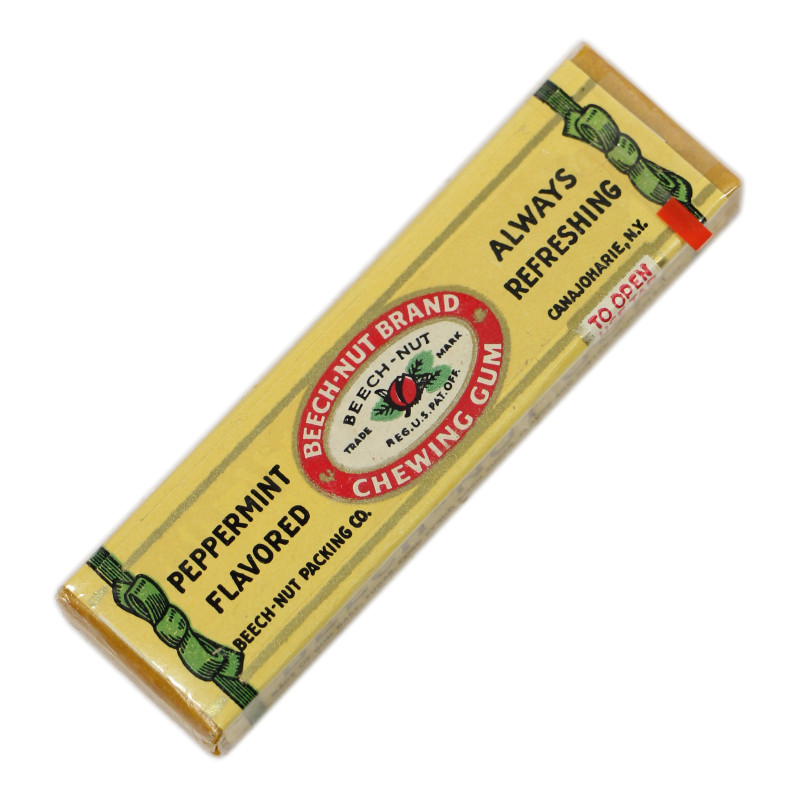 Pack, Chewing Gum, Peppermint, BEECH-NUT, 1942, Untouched