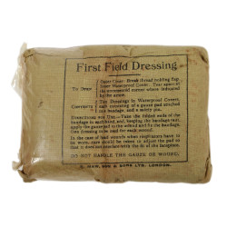 Pansement britannique, First Field Dressing, S. MAW, SON & SONS LTD., Jul. 1943