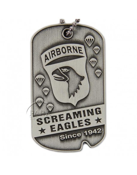 Plaque d'identité, Eagle, 101e Airborne