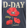 T-Shirt, Women's, blue navy, D-Day Victory, Poppies