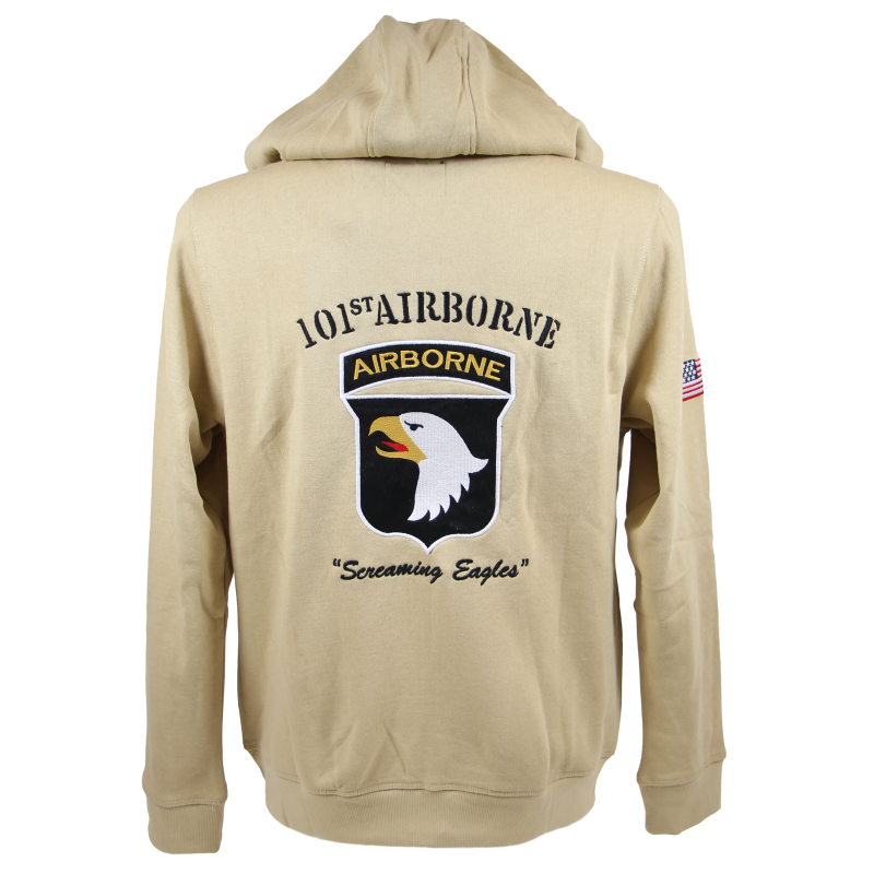 Hoodie, Zip up, 101st Airborne Division, coyotte