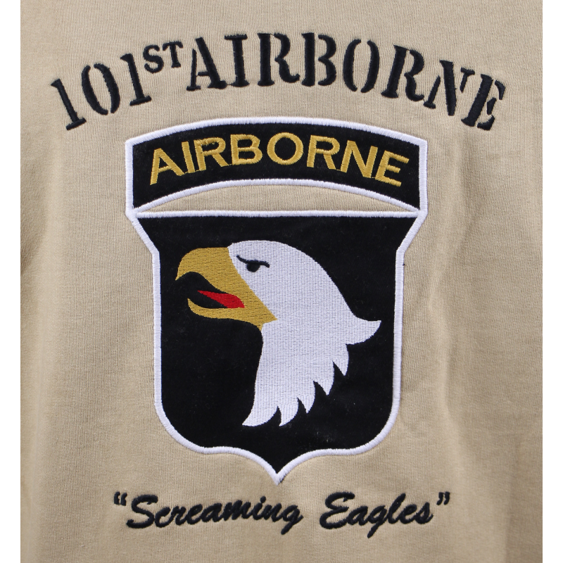 Sweat à capuche, 101st Airborne Division, beige