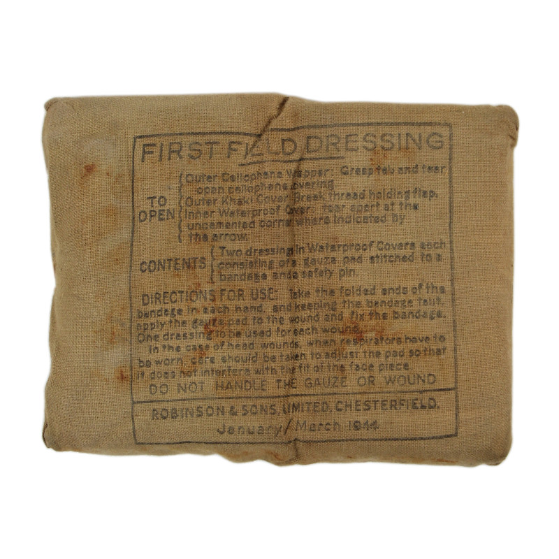 First Field Dressing, British, ROBINSON & SONS, LIMITED, January/March 1944
