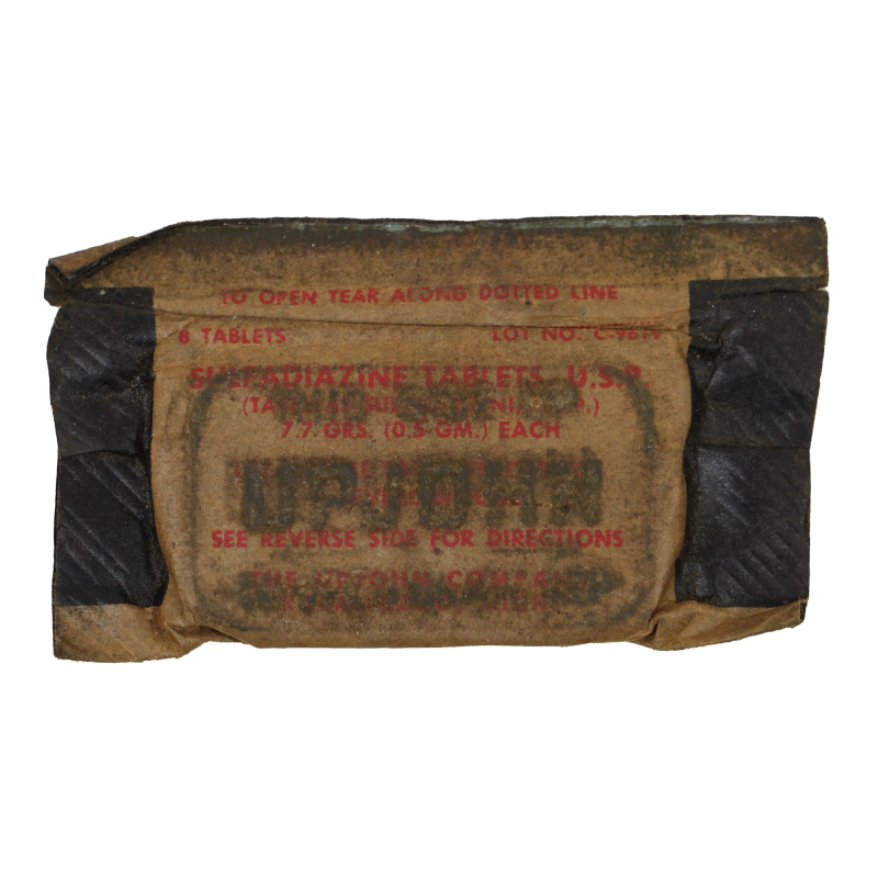 Paquet de sulfadiazine, Wound Tablets, THE UPJOHN COMPANY, intact