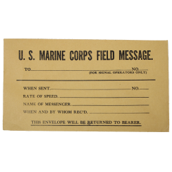 Enveloppe, Field Message, US Marine Corps