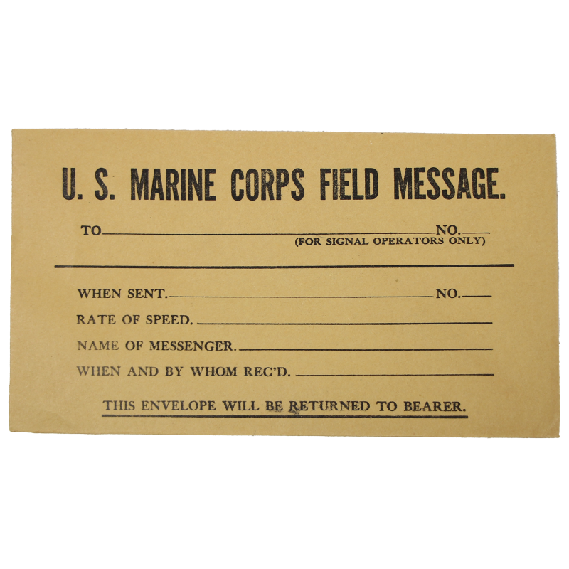 Enveloppe, Field Message, US Marine Corps