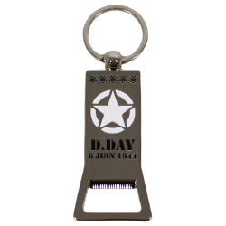 Keychain, U.S. Army star, bottle opener, silver