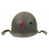 Casque M1, pattes fixes, 5th Infantry Division, impacté