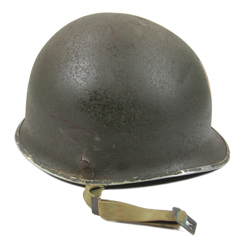 Helmet, M1, Fixed Loops, 5th Infantry Division, Battle-Damaged