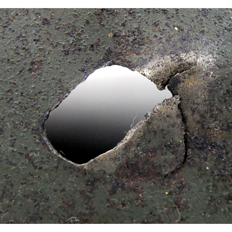Helmet, M1, Fixed Loops, 5th Infantry Division, Battle-Damaged