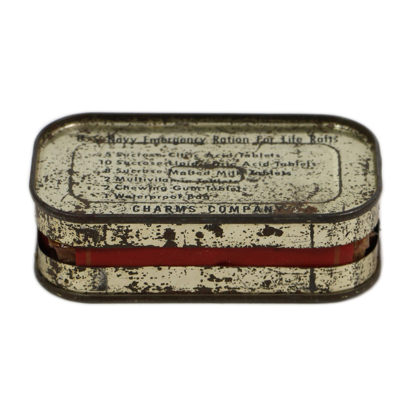 Boîte de ration de survie, US Navy, CHARMS COMPANY, pleine