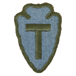 Insigne, 36th Infantry Division, dos et bord verts, 1943