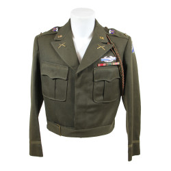 Blouson Ike, officier, chocolat, 15th Inf. Regt., 3rd Infantry Division, nominatif