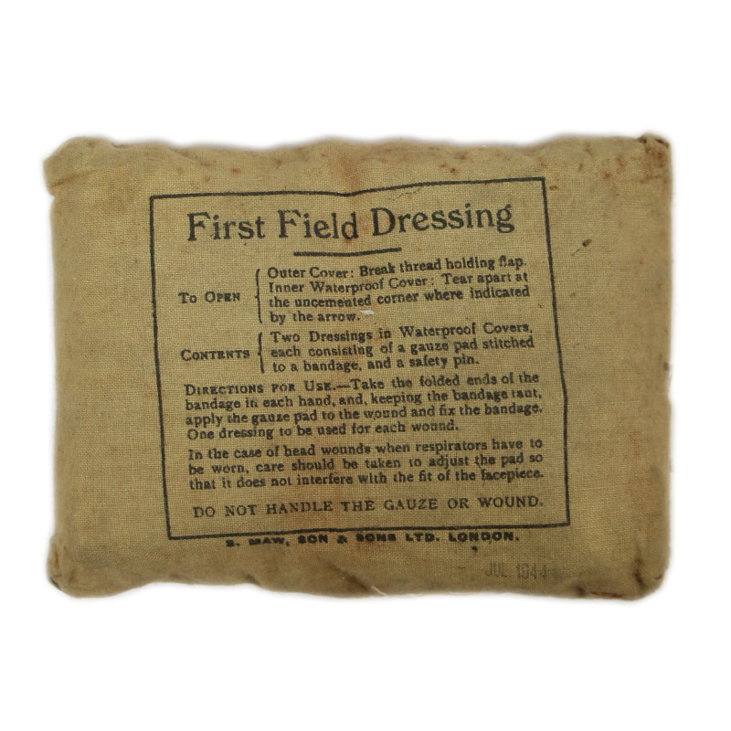 Dressing, Field, First, British, S. MAW, SON & SONS LTD., Jul. 1944