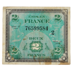 Banknote, Flag, (Invasion Money), 2 Francs, 1944