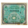Billet drapeau (billet d'invasion), 2 francs, 1944