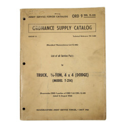 Manuel technique, Truck, ¾-Ton, 4 x 4 (Dodge) (Model T-214), 1945