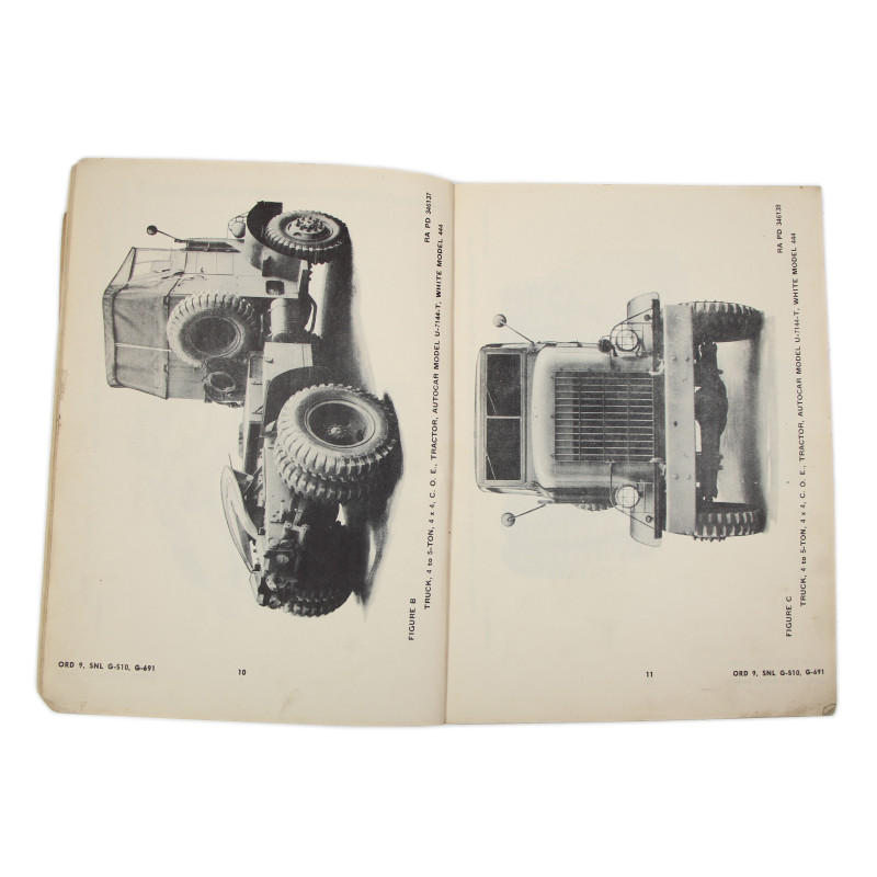 Manual, Technical, Truck, 4 to 5-Ton, 4 x 4, C. O. E., Tractor (Autocar Model U-7144-T) (G-510) (White Model 444) (G-691)