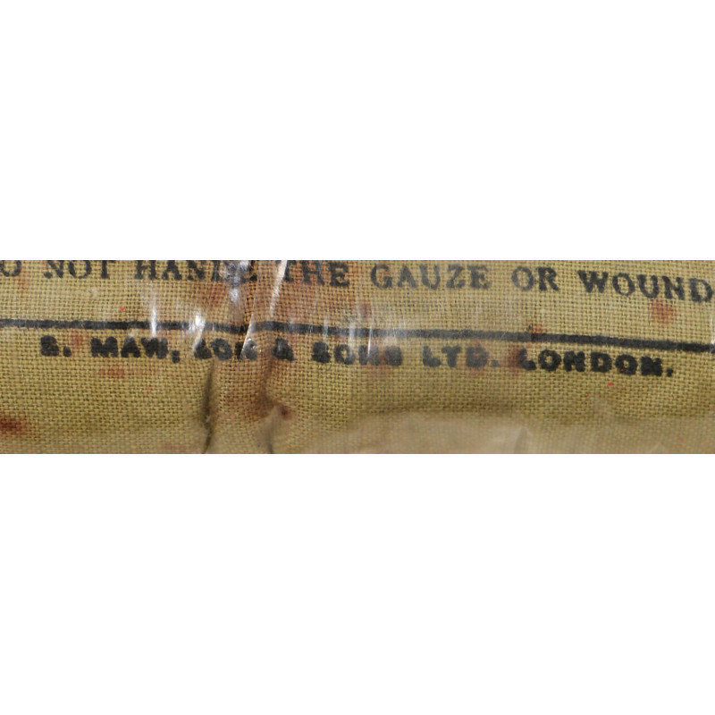 Pansement britannique, First Field Dressing, S. MAW, SON & SONS LTD., Sep. 1943, sous cellophane