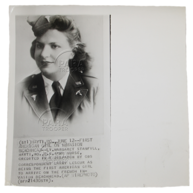 Photographie, Lt. Margaret B. Stanfill, 128th Evac. Hospital, juin 1944, Utah Beach