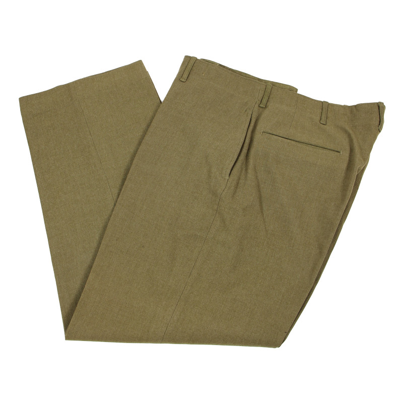 Trousers, Wool Serge, OD, Special, 38 x 31, 1943, 2nd Lt. Albert Lenowicz
