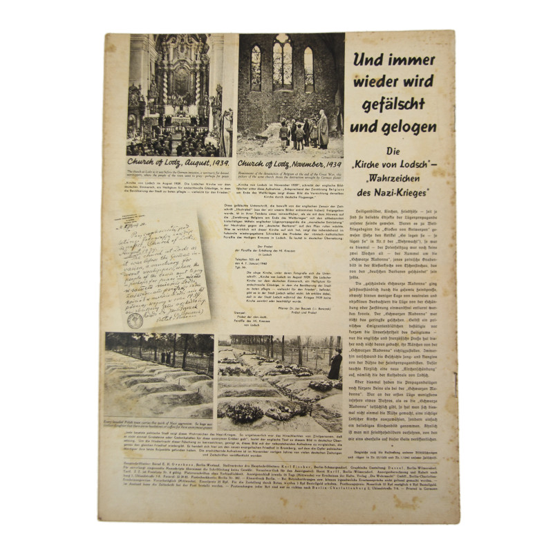 Magazine, Die Wehrmacht, 31 janvier 1940