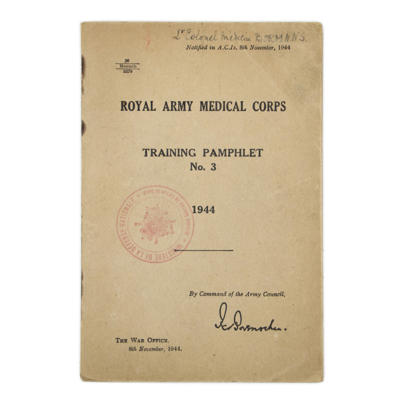 Manual, British, Royal Army Medical Corps, Training Pamphlet No. 3, 1944