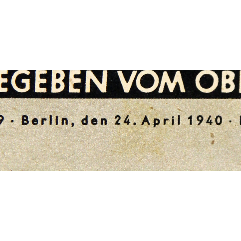 Magazine, Die Wehrmacht, 24 avril 1940