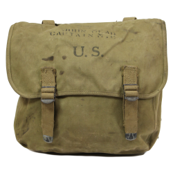 Musette M-1936, caoutchoutée, THE LANGDON TENT & AWNING CO. 1942, Cpt. John Mead, Medical Corps