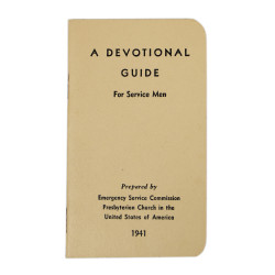 Booklet, Religious, A Devotional Guide For Service Men, 1941, Mint