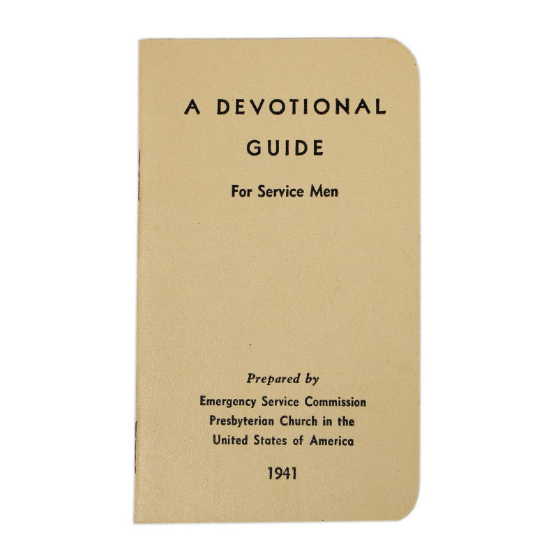 Booklet, Religious, A Devotional Guide For Service Men, 1941, Mint