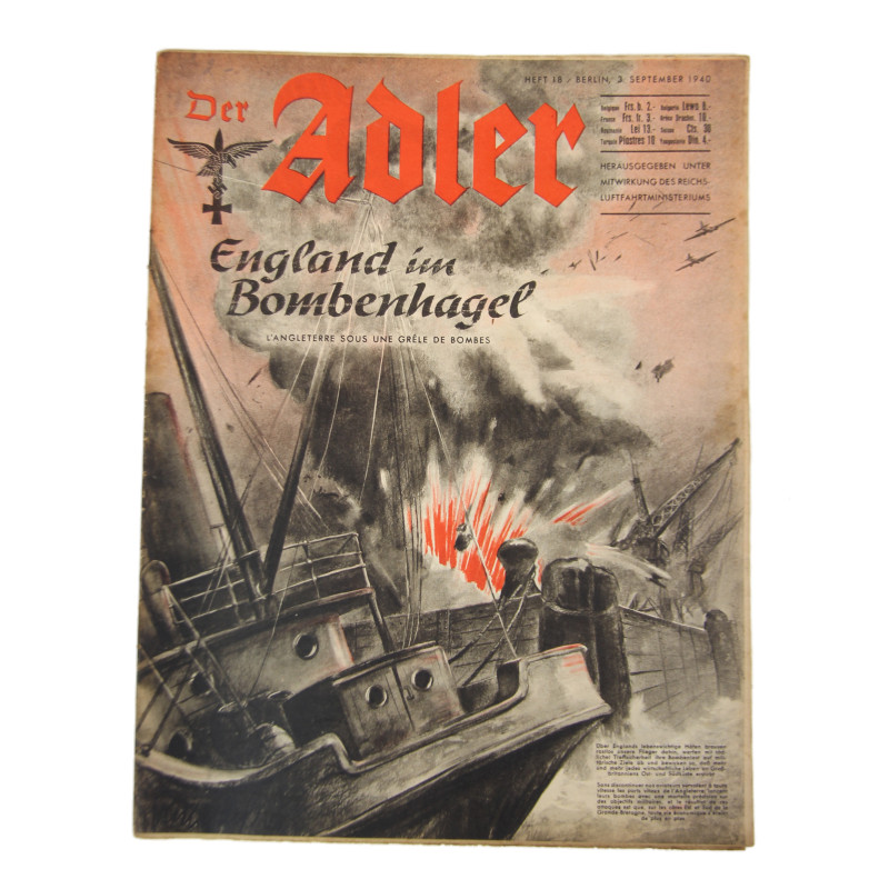 Magazine, Der Adler, 3 septembre 1940, édition bilingue