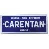 Pancarte émaillée, CARENTAN, 25 x 10 cm