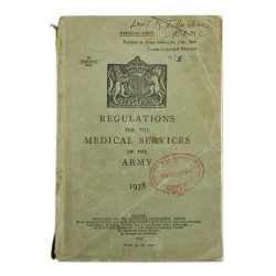 Manuel britannique, Regulations for the Medical Services of the Army, 1938