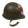 Casque M1, pattes fixes, Medic, trois croix rouges, liner SEAMAN PAPER CO., T/3 Glenn King, Alaska