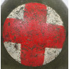 Helmet, M1, Fixed Loops, Medic, Three Red Crosses, SEAMAN PAPER CO. Liner, T/3 Glenn King, Alaska