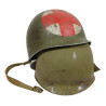 Helmet, M1, Fixed Loops, Medic, Three Red Crosses, SEAMAN PAPER CO. Liner, T/3 Glenn King, Alaska
