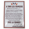 Pancarte émaillée, APPEL DU 18 juin 1940, 40 x 30 cm