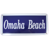 Pancarte émaillée, OMAHA BEACH, 45 x 20 cm