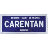 Pancarte émaillée, CARENTAN, 48 x 20 cm