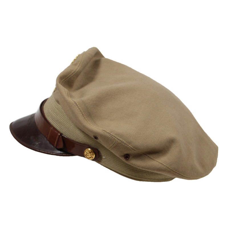 Cap, Service, Tropical Worsted, Khaki, Officer's, US Army
