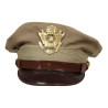 Cap, Service, Tropical Worsted, Khaki, Officer's, US Army, 50 missions