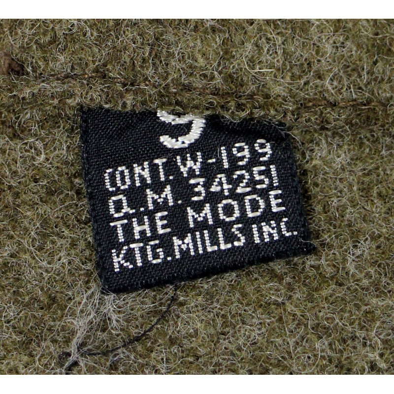 Gloves, Wool, with Leather Palm, US Army, THE MODE KTG. MILLS INC., Size 9