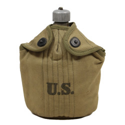 Gourde US Army, A.G.M. CO., complète, housse renforcée, A.G. CORP. 1942