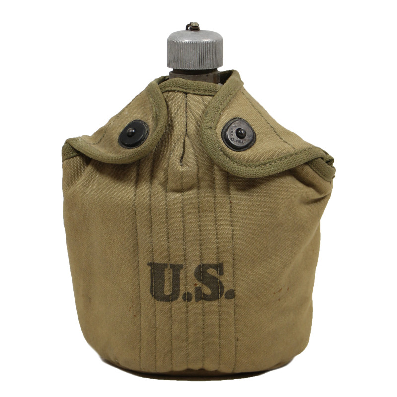 Gourde US Army, A.G.M. CO., complète, housse renforcée, A.G. CORP. 1942
