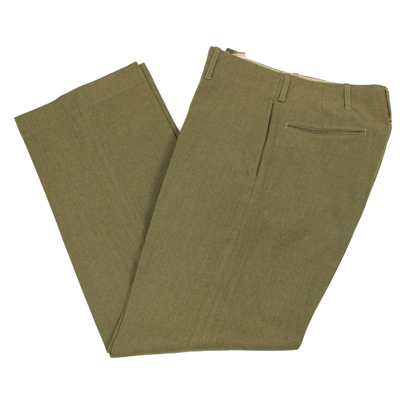 Trousers, Wool Serge, OD, 32 x 31, 1941, S/Sgt. Milton Taylor, 1st Air Force, USAAF