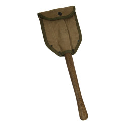 Shovel, Folding, M-1943, A.F. & H. CO. 1943, with Carrier, 1st Type, BRESLEE MFG. CO. 1943