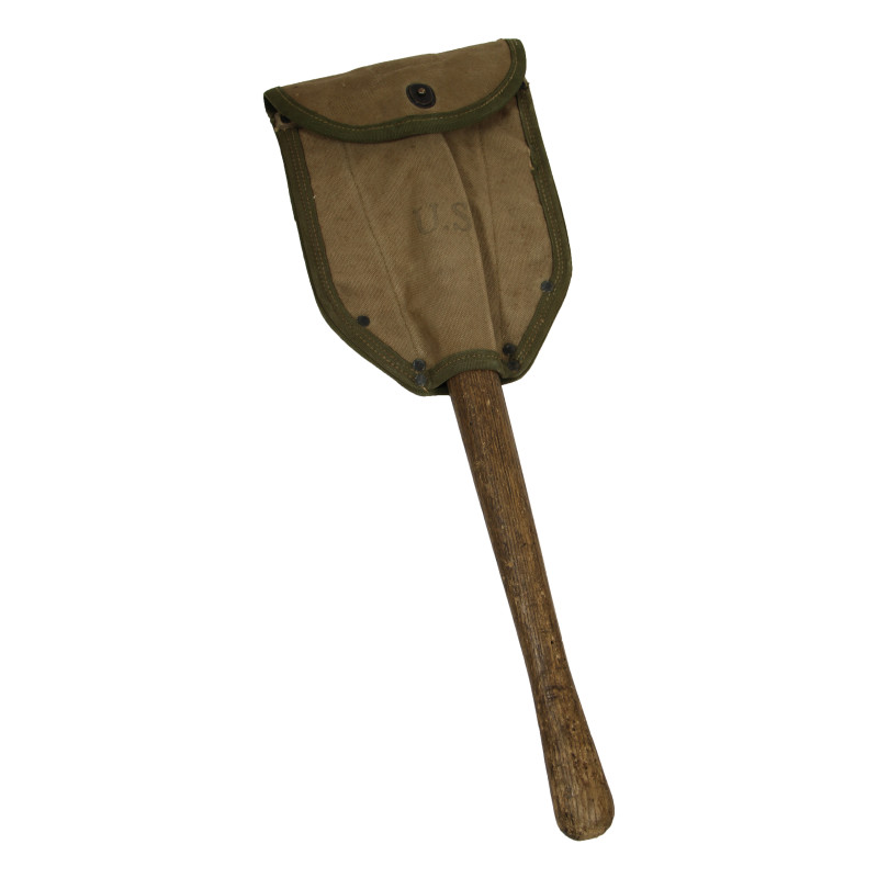 Shovel, Folding, M-1943, A.F. & H. CO. 1943, with Carrier, 1st Type, BRESLEE MFG. CO. 1943