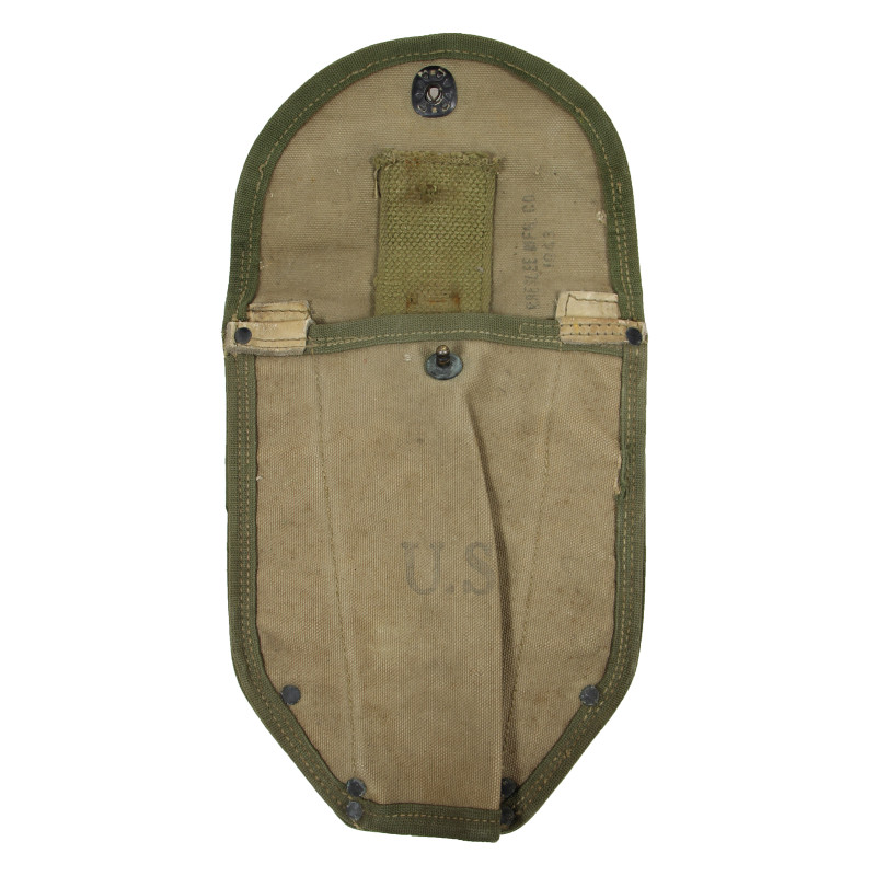 Shovel, Folding, M-1943, A.F. & H. CO. 1943, with Carrier, 1st Type, BRESLEE MFG. CO. 1943