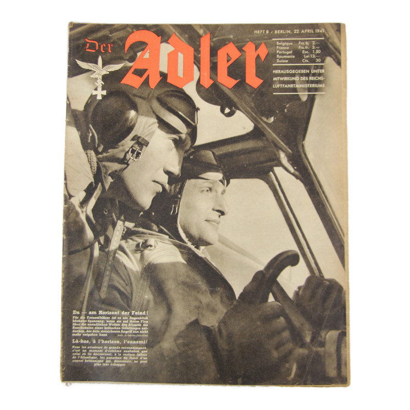 Magazine, Der Adler, April 22, 1941, Bilingual Edition